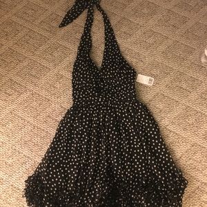 Polka dot halter dress